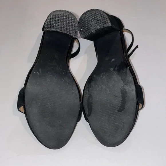 Steve Madden Carrson Black Suede Block Heels, size 7 Great Condition 1 flaw pic - Picture 12 of 14